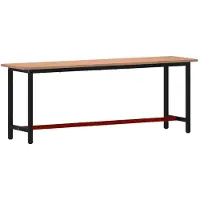 vidaXL Werkbank 220x55x81,5 cm massief beukenhout en metaal