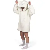 Noxxiez Schaap - Hoodie deken - Wit