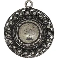 Zeeuws Meisje - Luxe bolle zeeuwse knop hanger omringd met kleine zeeuwse knoopjes