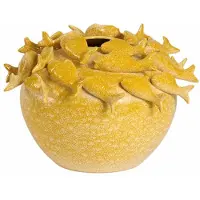 Light & Living Light&living Vaas deco Ø40x27 cm FISH keramiek geel-oranje