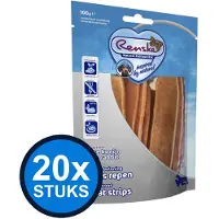 Renske 20x - Gezonde beloning vleesrepen hond konijn 100gr - Hondenvoer Snacks - 100 g