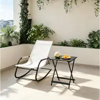 HAUSS SPOLE Campingtafel - Opvouwbaar En Draagbaar Met Antislip Voeten - Voor Camping Strand Tuin En Markt - Aluminium - 50,5x46,5x60 Cm - Zwart