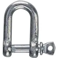 PLASTIMO Straight Galvanized Shackle Zilver 16 mm