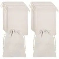 Sonstiges 24 stoffen zakjes van 13x18 cm met trekkoord, geschikt om te vullen voor adventskalenders en cadeaus