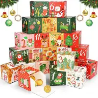 Sonstiges Adventskalender dozen om zelf te vullen, 24 stuks, geschikt voor doe-het-zelf projecten, cadeaus, kerst