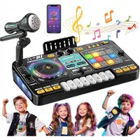 Bedee Kinderen DJ Set - Mixer Speelgoed - 2 Microfoons - 100 Geluidseffecten - LED Verlichting - Bluetooth - Educatief Speelgoed - Voor Kinderen Vanaf 3 Jaar - Verjaardagscadeau