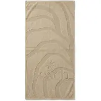 Linnick Strandlaken Velours Katoen Sun Beach 100x200cm - ecru - Strandlaken Groot - Strandlaken 100x200 - Strandlaken Katoen - Strandlaken Beach