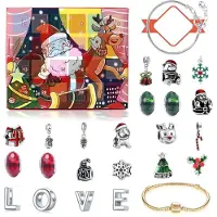 Sonstiges Adventskalender met sieraden voor meisjes, model 2026, met 2 armbanden en 22 bedeltjes