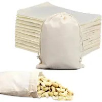 Sonstiges Katoenen zakjes met trekkoord, 15x20 cm, 24 stuks, geschikt voor adventskalenders en zelfgemaakte cadeauverpakkingen