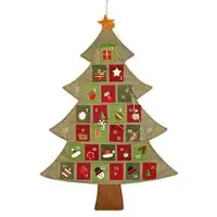Sonstiges Adventskalender, kerstboom, vilten aftelkalender voor thuis, klaslokaal, wanddecoratie