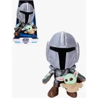 Disney Star Wars Mandalorian With Mini Grogu 25 Cm Teddy Blauw Kinderen