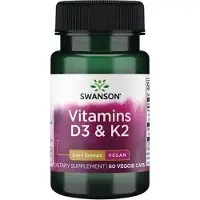 Swanson Health Vitaminen D3 & K2 (60 Capsules) - vitamine-d3 - vitamine-d3