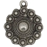 Zeeuws Meisje - Bloemvormig zeeuwse knop hanger met bol midden