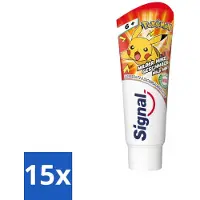 Signal - Pokémon - Tandpasta - Milde Munt Smaak - Anti-Tandsteen - Kinder 6+ Jaar - 75 ml - Bulkverpakking - 15 stuks