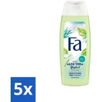 Fa 5 x - Douchegel - Yoghurt & Aloe Vera - 250 ml - Douchegel Yoghurt Aloe Vera - Yoghurt Douchegel - Aloe Vera Douchegel - Verzorgende Douchegel - Hydraterende Douchegel