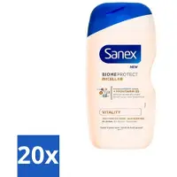 Sanex - BiomeProtect Micellair - Douchegel - Vitaliteit - 0% Sulfaat - Alle Huidtypes - 400 ml - Bulkverpakking - 20 stuks
