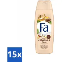 Fa - Cream & Oil Cacao - Douchecrème - Cacaoboter Met Kokosolie - 250 ml - Bulkverpakking - 15 stuks