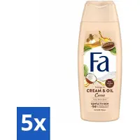 Fa - Cream & Oil Cacao - Douchecrème - Cacaoboter Met Kokosolie - 250 ml - Bulkverpakking - 5 stuks