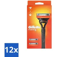 Gillette - Fusion 5 - Scheermesje - Ergonomisch ontwerp - 2 Extra Navulmesjes - Voordeelverpakking - 12 stuks