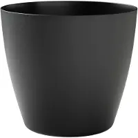 Tera Plantenpot Bayon rond Ash antraciet 35 cm - Kunststof