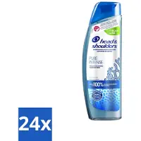 Head & shoulders 24 x - Anti-Roos Shampoo - Pure Intense - Hoofdhuid Detox - 250 ml - Anti-Roos Shampoo - Hoofdhuid Detox - Roosbestrijding - Hoofdhuid Reinigen - Gezonde Hoofdhuid