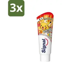 Signal - Pokémon - Tandpasta - Milde Munt Smaak - Anti-Tandsteen - Kinder 6+ Jaar - 75 ml - Bulkverpakking - 3 stuks