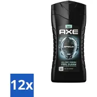 Axe - 3-in-1 Douchegel - Apollo - Sage & Cedarwoord - 12hrs Long Lasting Scent - 250 ml - Voordeelverpakking - 12 stuks