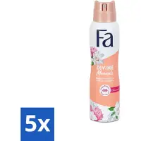 Fa - Divine Moments - Deodorant Spray - Wilde Cameliabloesem - 150 ml - Bulkverpakking - 5 stuks