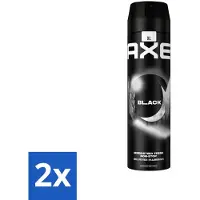 Axe 2 x XL - Deodorant Bodyspray - 48hrs Fresh - Black - Frozen Pear & Cedarwood - 200 ml - Deodorant - - Black - 48 Uur - Bevroren Peer