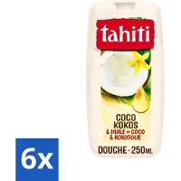 Tahiti - Douchegel - Kokos & Kokosolie - Hydraterend - 250 ml - Voordeelverpakking - 6 stuks