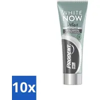 Prodent - White Now - Tandpasta - Natuurlijke Ingrediënten - Klei En Houtskool - 75 ml - Bulkverpakking - 10 stuks