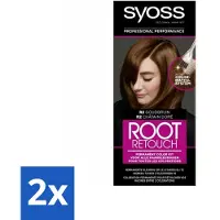 Syoss - Haarverf - Uitgroeiset - R2 Goud Bruin - 1 Haarkleuring - Voordeelverpakking - 2 stuks