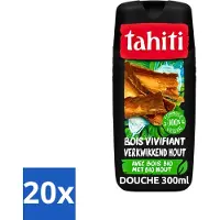 Tahiti - Douchegel - Verkwikkend Bio Hout - 100% Vegan - 300 ml - Bulkverpakking - 20 stuks