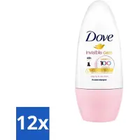 Dove 12 x Invisible Touch - Floral Care - Deodorant Roll-on - Waterlelie & Roos - 50 ml - Deodorant - Antitranspirant - - Invisible Touch - Waterlelie