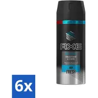 Axe 6 x - Deodorant Bodyspray - 48hrs Fresh - Ice Chill - Frozen Mint & Lemon - 150 ml - Ice Chill - Deodorant - Frisheid - Geurbestrijding - Bevroren Munt