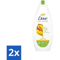 Dove Care By Nature - Uplifting - Douchegel - Mangoboter & Almond Extract - 225 ml - Voordeelverpakking - 2 stuks