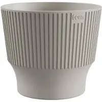 Tera Plantenpot Mini Snow lichtgrijs 18 cm