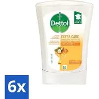 Dettol No-Touch Handzeep Refill Extra Care Honey & Sheabutter 250 ml - Voordeelverpakking - 6 stuks