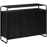 vidaXL Dressoir Zwart eiken 102 x 35 x 75 cm Bewerkt hout