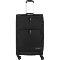 Travelite Kick Off 4 wielen Trolley L 78 cm met uitbreidingsplooi zwart