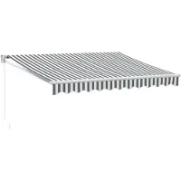 vidaXL Luifel uittrekbaar 3x2,5 m stof en aluminium antraciet en wit