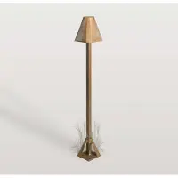 MORETTI Luce Sokkellamp buiten Silva Frame, brons / oud-messing, Messing, Landelijk, Sokkellamp