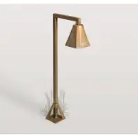 MORETTI Luce Sokkellamp buiten Silva Frame, brons / oud-messing, Messing, Landelijk, Sokkellamp