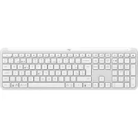 Logitech Signature Slim K950, Volledige grootte (100%), Draadloos, RF draadloos + Bluetooth, Membraantoetsen, QWERTZ, Wit