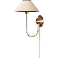 Globen Lighting Wandlampe , IRIS, Beige, Woonkamer, Stof, Scandinavisch