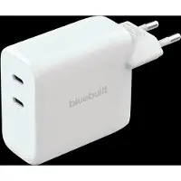 BlueBuilt 100W GaN Oplader met 2 Usb C Poorten Wit