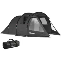 Outsunny -Campingzelt-Taft, Fiberglass-475L x 264B x 172H cm-Schwarz