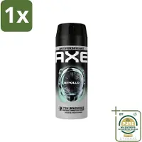 Axe 1 x - Deodorant Spray - 72hrs Anti Sweat - Apollo - 150 ml- Anti Transpirant Spray - Zweetbestendig - 72 Uur Bescherming - Geur Groen Fruit - Geur Sandelhout