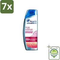 Head & shoulders 7 x - Anti-Roos Shampoo - Pure Intense - Grapefruit - 250 ml - Grootverpakking - Anti-Roos Shampoo - Roos Shampoo - Hoofdhuid Verzorging - Vette Hoofdhuid - Grapefruit Shampoo