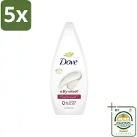 Dove 5 x Silky Velvet - Douchegel - Sulfaatvrij - 250 ml - Grootverpakking - Douche Gel - Zijdezachte Huid - Sulfaatvrije Douche - Hydraterende Douche - Huid Verzorging